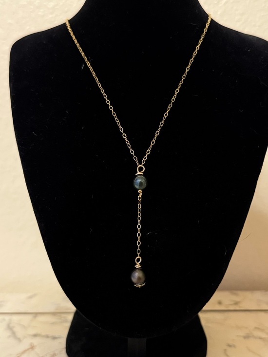 Handmade Jewelry - 18k Gold Filled Saltwater Pearl Neckalce Handmade